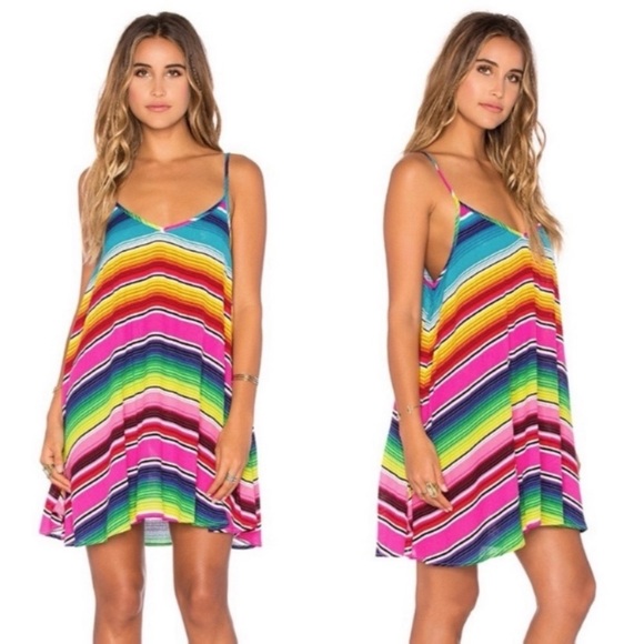 Show Me Your MuMu Other - NWT SHOW ME YOUR MUMU Rainbow Striped cover-up